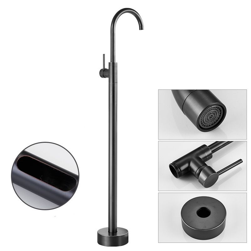 BowLift | Floor Metal Freestanding Bathtub Faucet Swivel Copper Freestanding Faucet