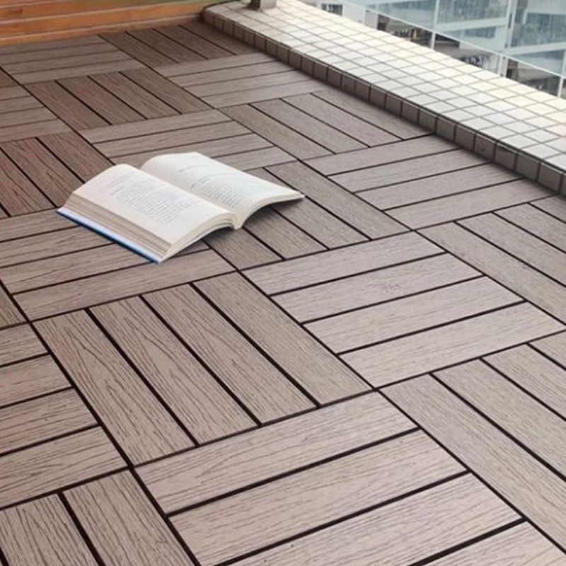 BowLift | Classic interlocking deck boards Solid color patio tiles