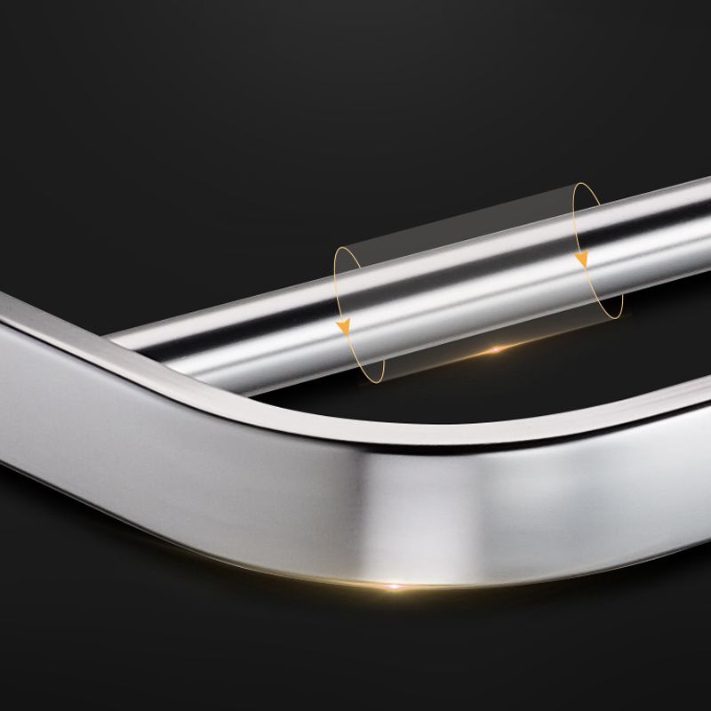 BowLift | Contemporary bathroom accessory set made of aluminum with towel holder/bath shelf