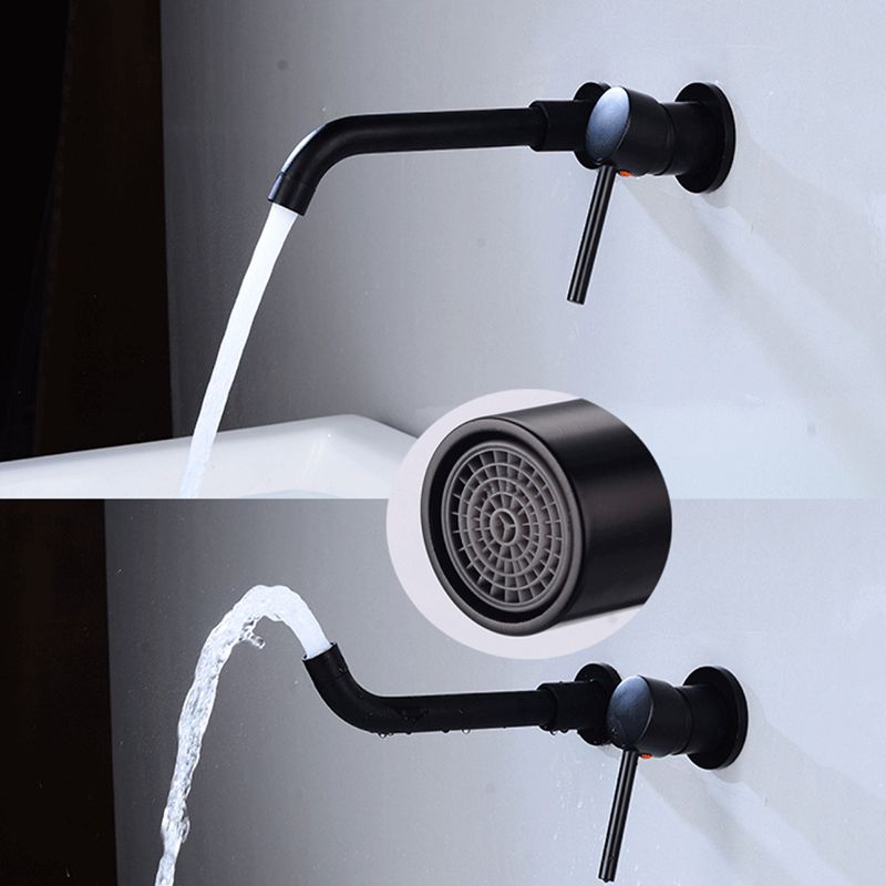 BowLift | Lever handles Wall-mounted bathroom faucet High-arch sink faucet