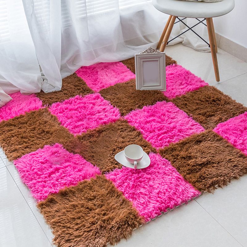 BowLift | Basic carpet tiles solid color long pile square bedroom carpet tiles