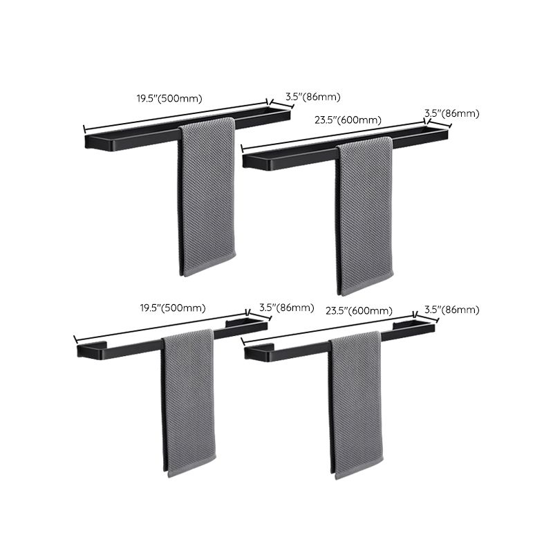 BowLift | Matte Black 5-piece modern bathroom accessory as individual piece or as set with towel bar
