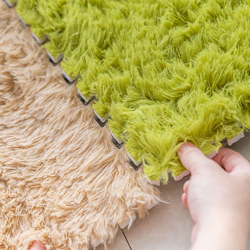 BowLift | Basic carpet tiles solid color long pile square bedroom carpet tiles