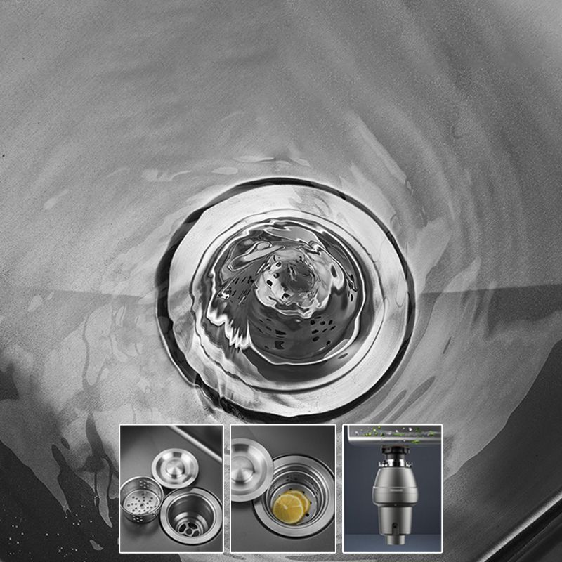 BowLift | Classic sink made of stainless steel built-in sink with scratch-resistant basin for the kitchen