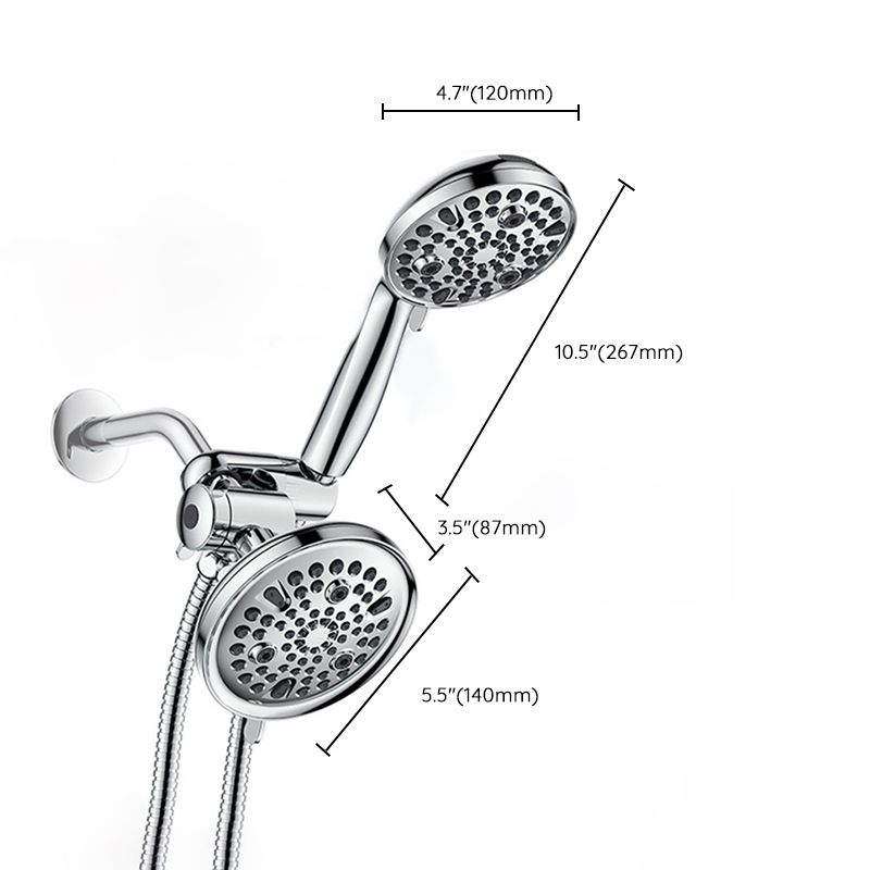 BowLift | Contemporary Shower Combination Adjustable Shower Head Chrome Ceiling Mounted Round Shower Head