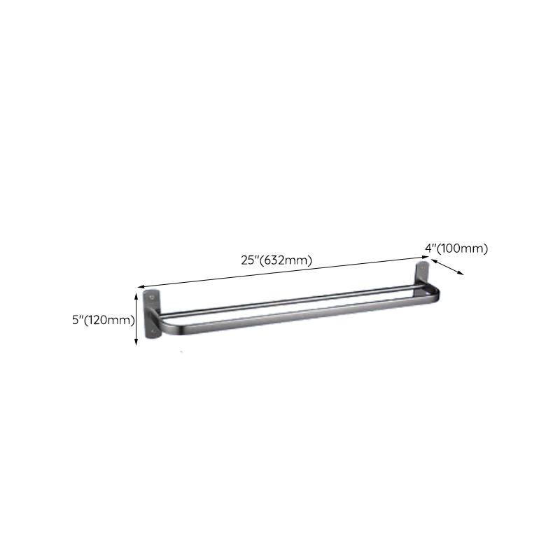 BowLift | Contemporary bathroom accessory set made of aluminum with towel holder/bath shelf