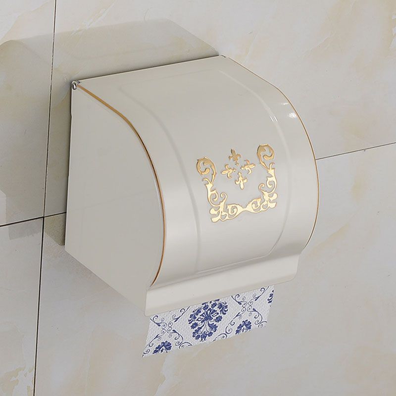 BowLift | Vintage Bathroom Accessory Set Aluminum Paper Holder in White