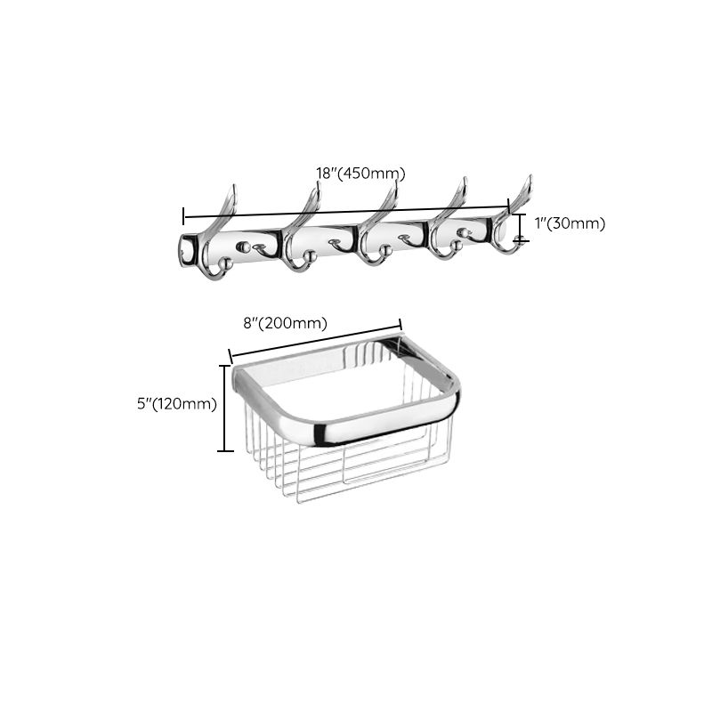 BowLift | Contemporary silver bathroom set with bathroom shelf and towel rail