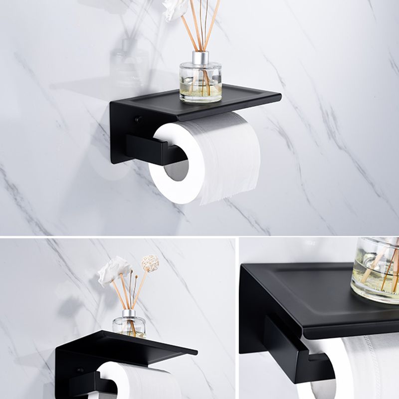 BowLift | 5-piece Modernism Bath Accessory Set in Matte Black Stainless Steel