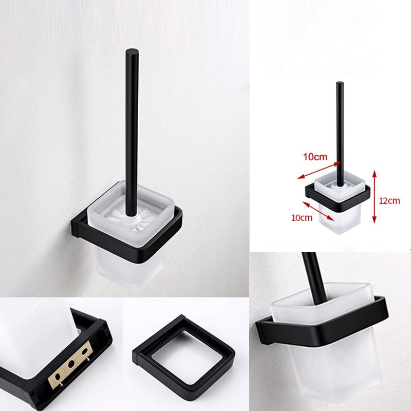 BowLift | Black Bathroom Accessories Hardware Set with Towel Rail and Bath Shelf