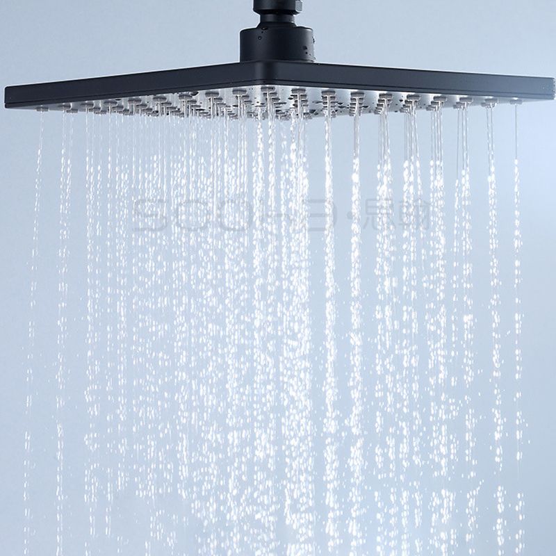 BowLift | Black Square Fixed Shower Head Modern Style Wall Mounted Shower Head