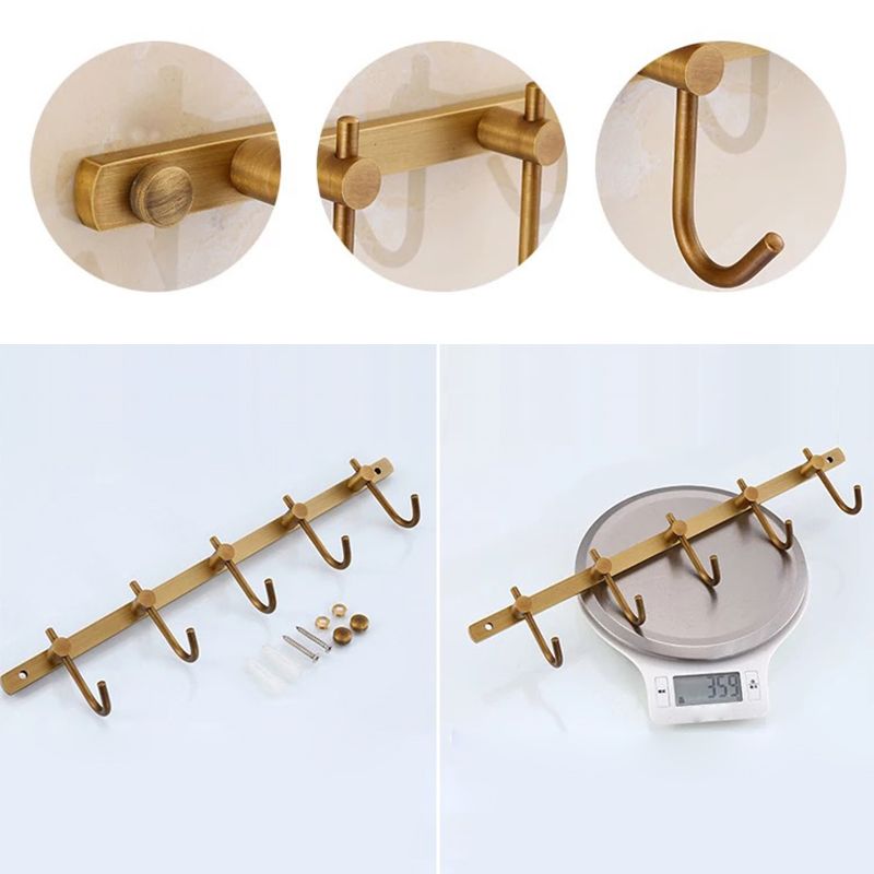 BowLift | 4-piece traditional bathroom accessory set Gold Brass bathroom accessory hardware set