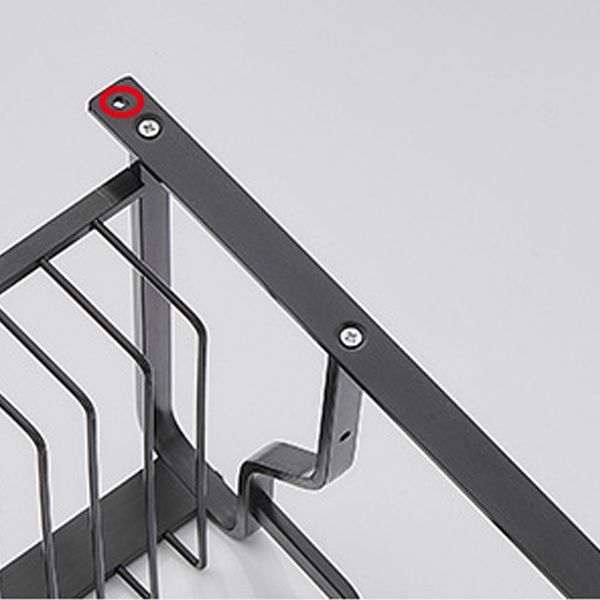 BowLift | Black / Silver Bathroom Accessories Aluminum Hardware Set Bathroom Shelf