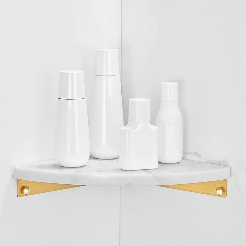 BowLift | 2-piece bathroom fitting set metal and marble bathroom shelf set
