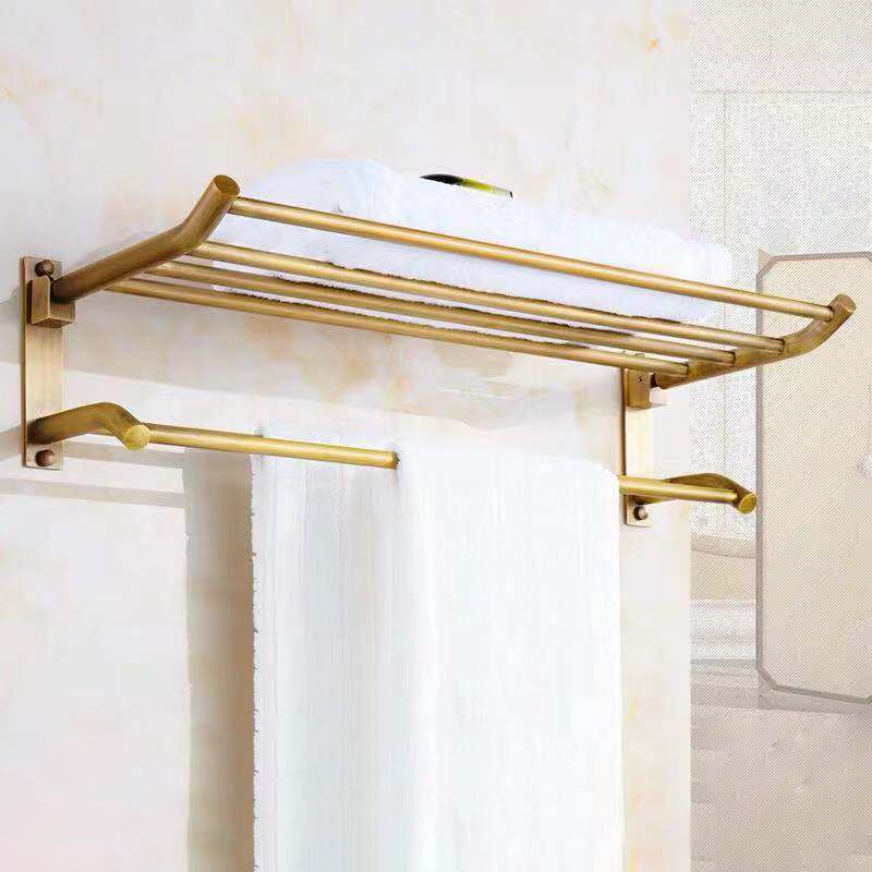 BowLift | 4-piece traditional bathroom accessory set Gold Brass bathroom accessory hardware set