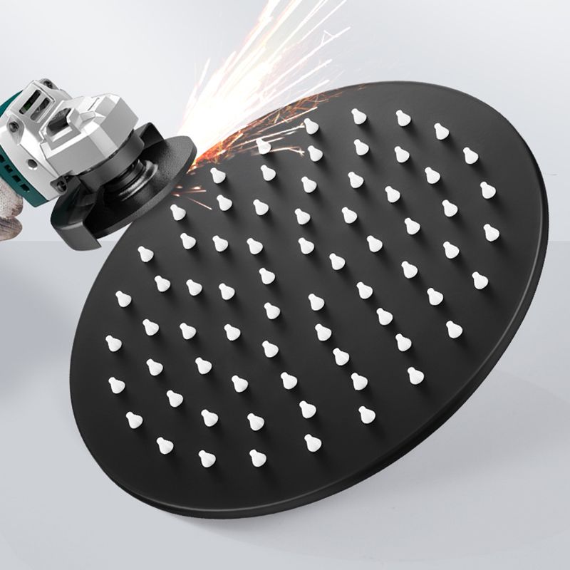 BowLift | Black round fixed shower head Modern design wall-mounted shower head