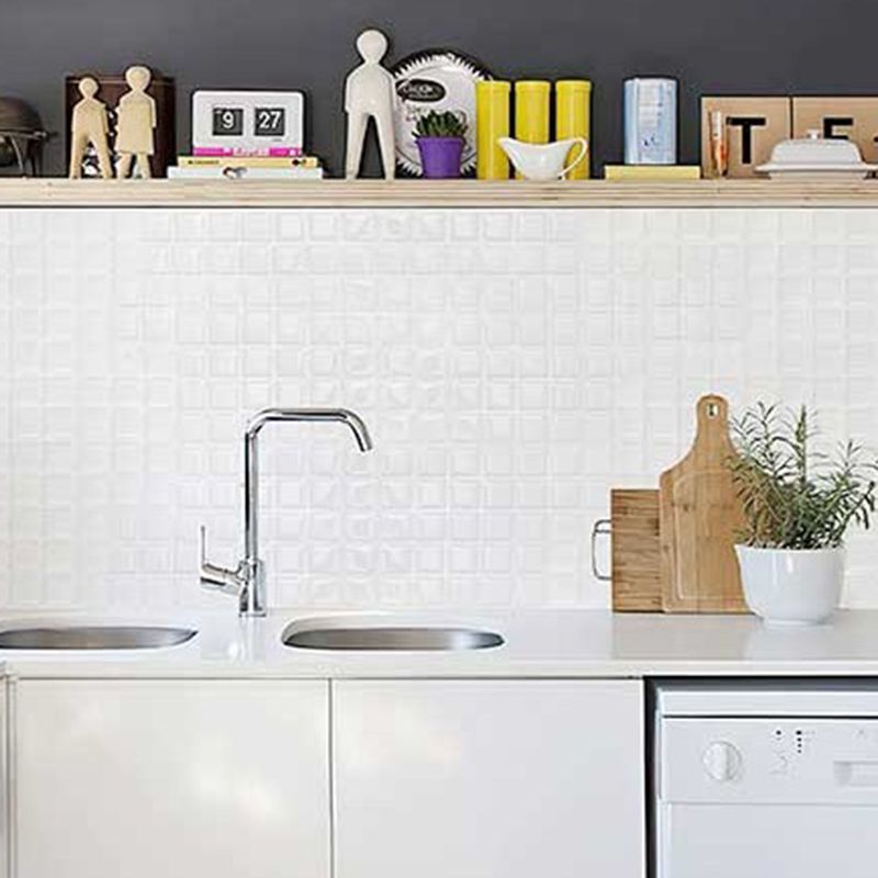 BowLift | White subway tiles waterproof peel & stick tile for kitchen backsplash
