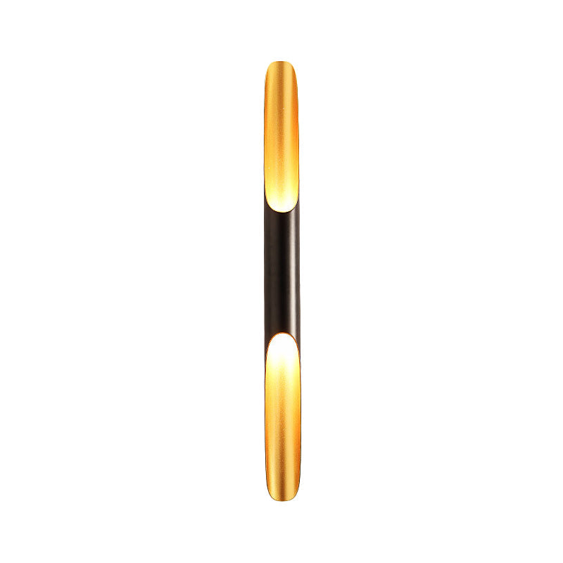 BowLift | 23.5"/27.5" Width Pipe Wall Light Modern Metallic 1/2-Light Black Wall Lighting for Living Room