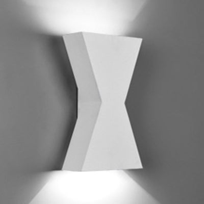 BowLift | Black/White Hourglass Shadow Wall Wash Light Contemporary LED Metal Wall Lamp in White/Warm Lighting