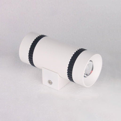 BowLift | White Cylinder Shade Wall Light Sconce in Contemporary Style 2-Head Aluminum Wall Light for Outdoors