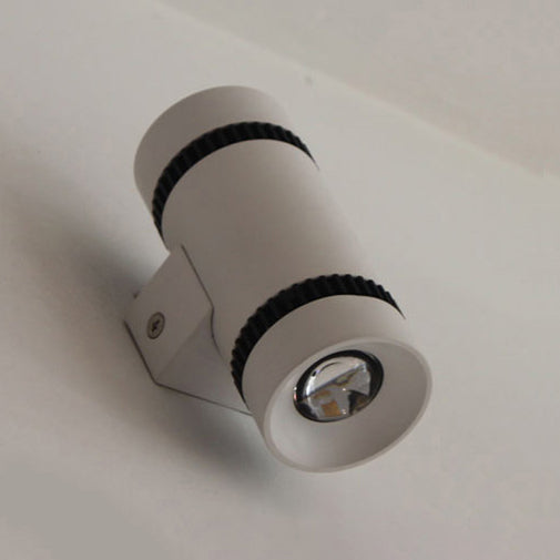 BowLift | White Cylinder Shade Wall Light Sconce in Contemporary Style 2-Head Aluminum Wall Light for Outdoors