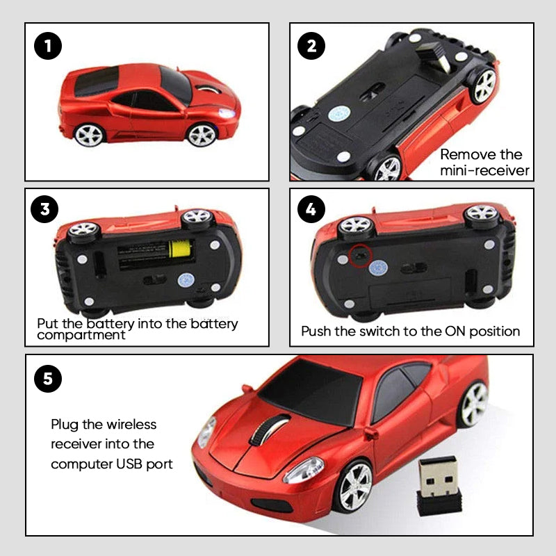 BowLift | Cool Sport Car Shape Wireless Mouse