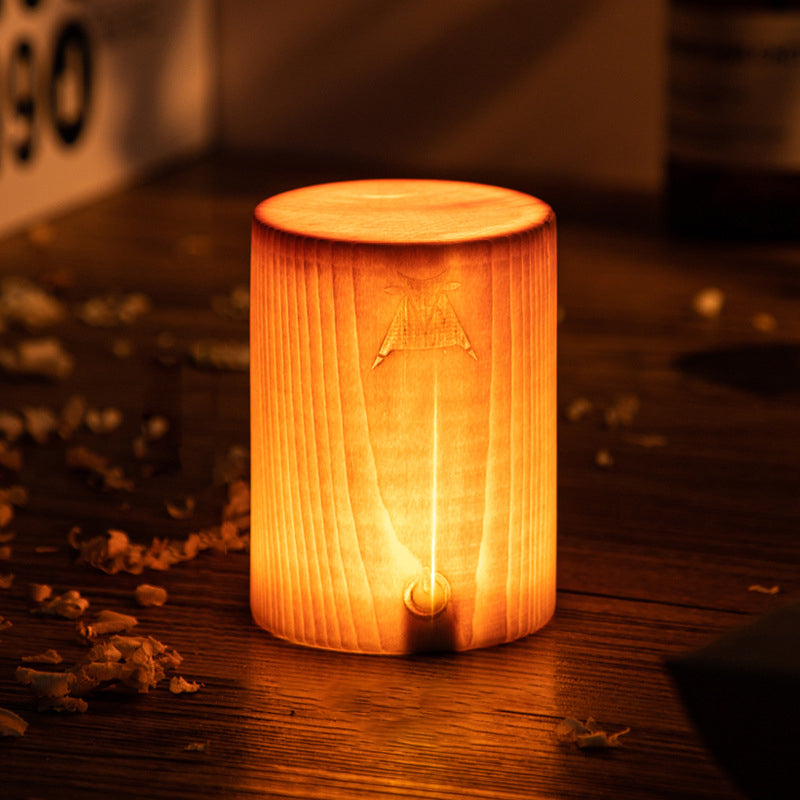 BowLift | LumiWood – LED table lamp with battery and touch control