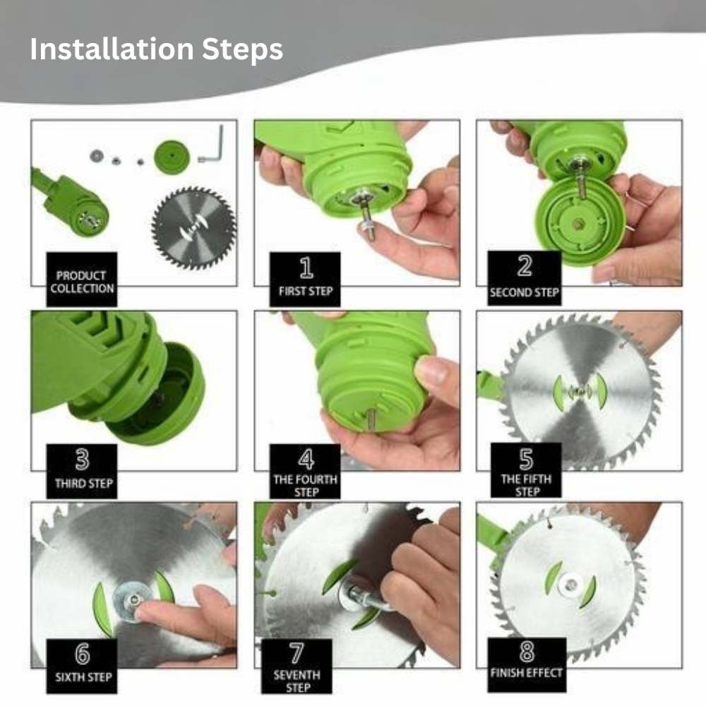 BowLift | Cordless Grass Trimmer with Adjustable Cutting Width for Lawn Care & Garden Maintenance