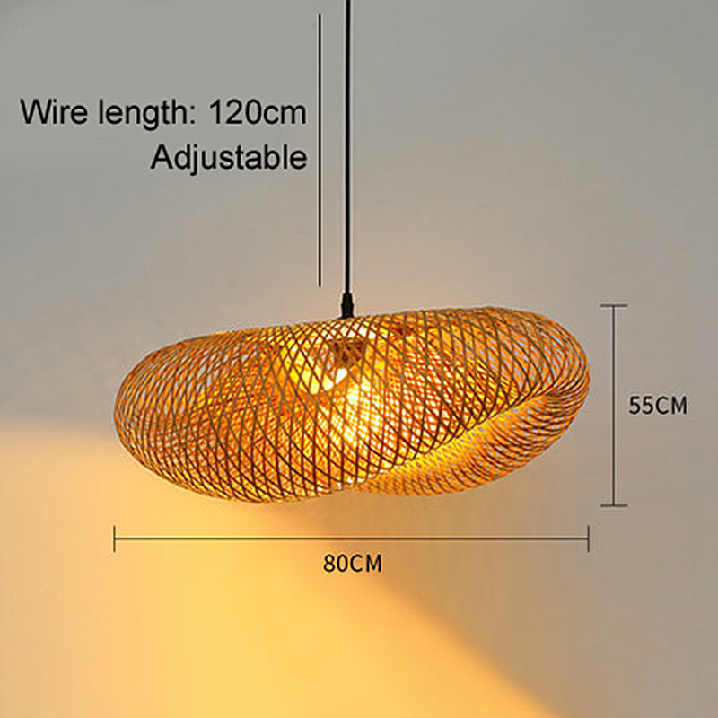 BowLift | Rattan Woven Bamboo - Pendant Light - Led - Light