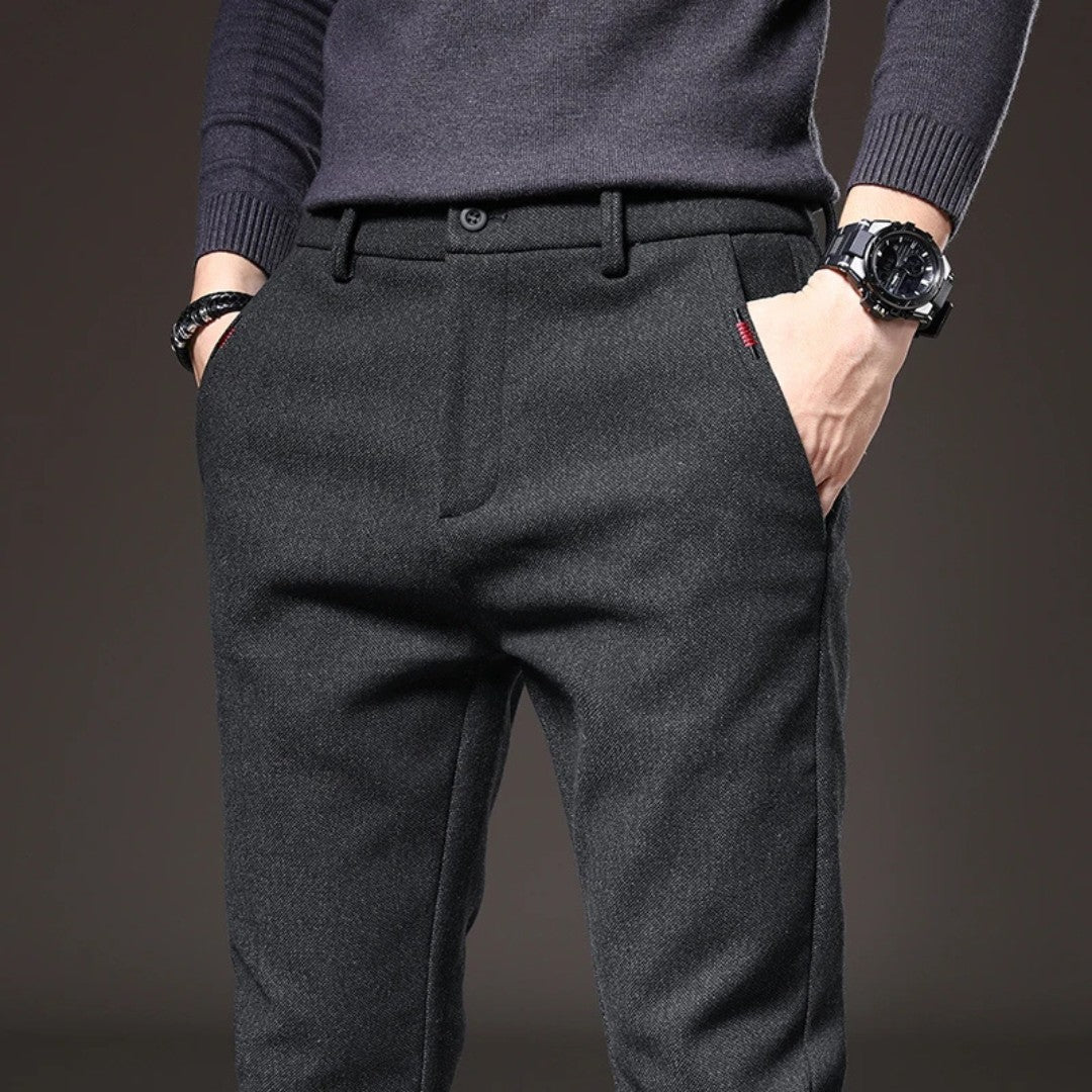 Tailored Cotton Blend Pants