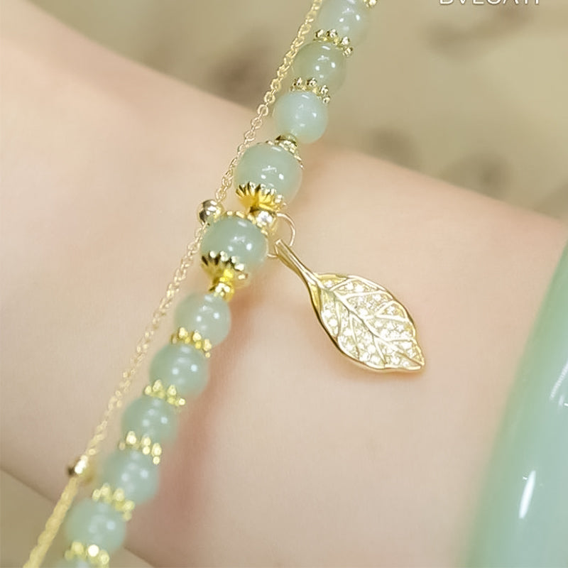 BowLift | Hetian Jade Bracelet with Leaf