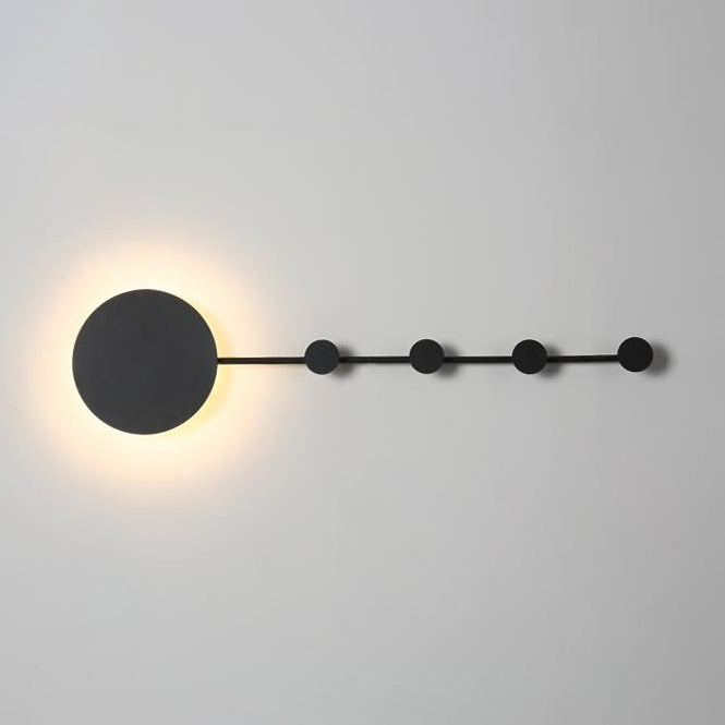 BowLift | 27.5"/39" Width Black/White Round LED Wall Lamp Simplicity LED Acrylic Wall Light in Warm/White Light with Hangers