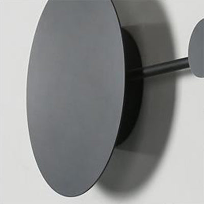 BowLift | 27.5"/39" Width Black/White Round LED Wall Lamp Simplicity LED Acrylic Wall Light in Warm/White Light with Hangers