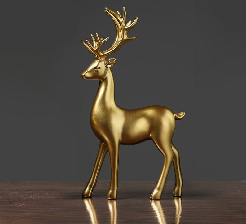 BowLift | Golden Couple Deer Figurines