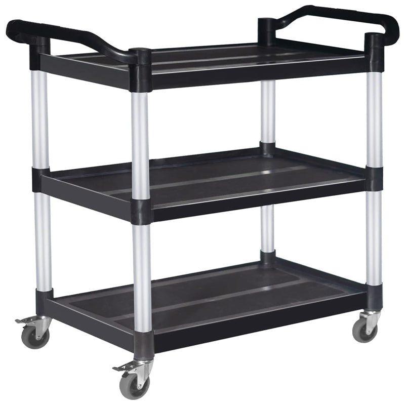 BowLift | Utility Cart 390 lbs Capacity Service Cart 3-Tier Food Service Cart with Wheels for Home Office Kitchen