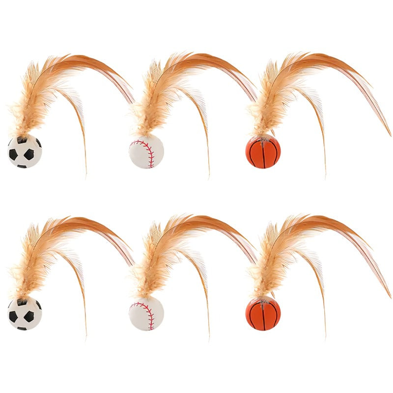 BowLift | Interactive Bouncy Ball for Cats with Feathers