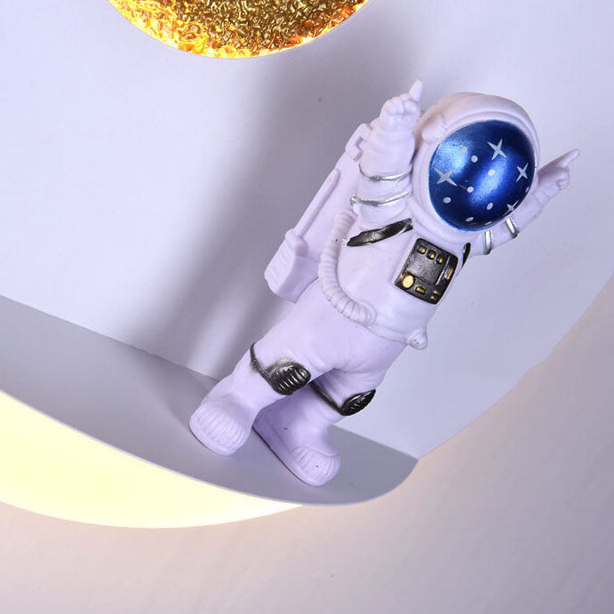 BowLift | Contemporary Creative Iron Resin Round Astronaut LED Wall Light Lamp for Bedroom