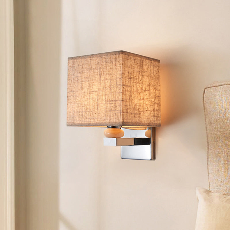 BowLift | Fabric Cube Wall Lamp Lighting Modern LED Wall Lamp in White/Black/Beige