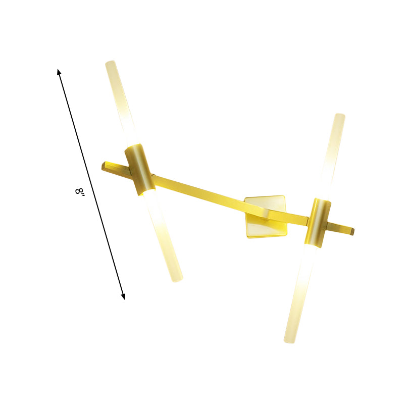 BowLift | Rotatable linear wall lamp Postmodern metal 2/4 heads gold wall mounting light