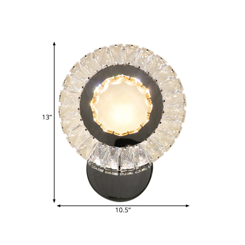 BowLift | Ring clear rectangular crystal wall lamp modern bedroom LED wall mount lamp