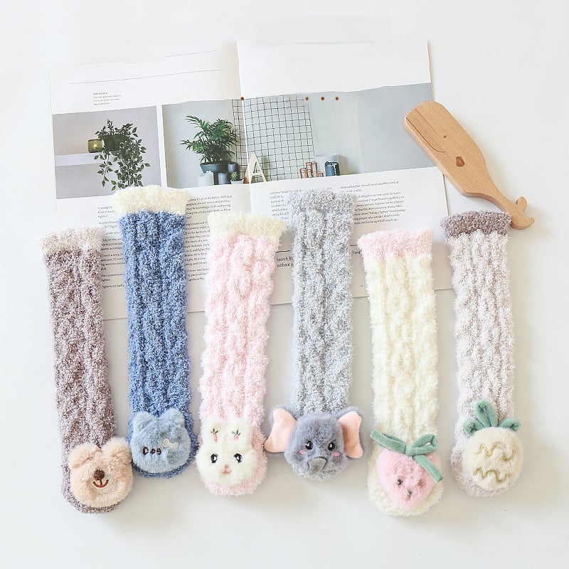 BowLift | A Pair of Baby Cute Coral Fleece Socks