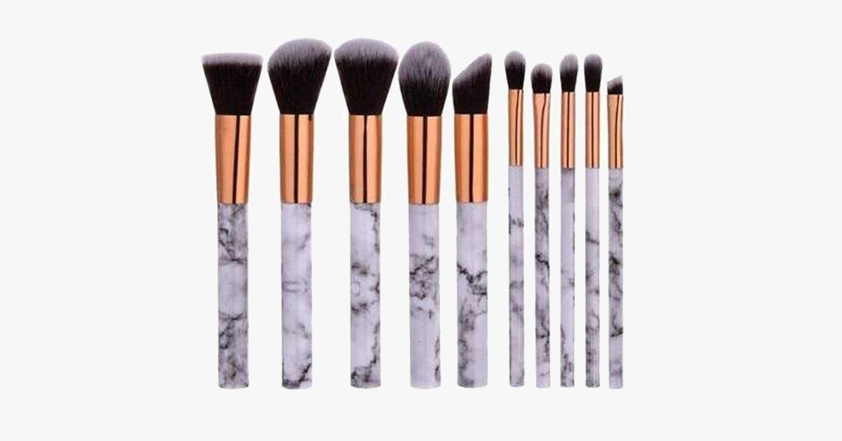 BowLift | Chic Brush Set with Marble Handle - Versatile Luxuriously Looking Brushes