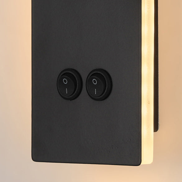 BowLift | Modern Minimalistic Rectangular Round Iron Aluminum LED Wall Lamp For Bedroom