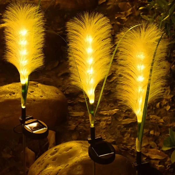 BowLift | Decorative Rattan Garden Lighting – Solar Lamp in Grass Design for Outdoor Use