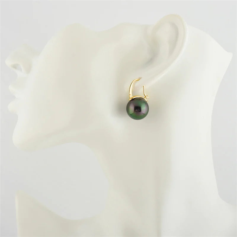 BowLift | Black Pearl Earrings  Available in White Champagne Grey Gold and Black  Pearl Dangle Earrings