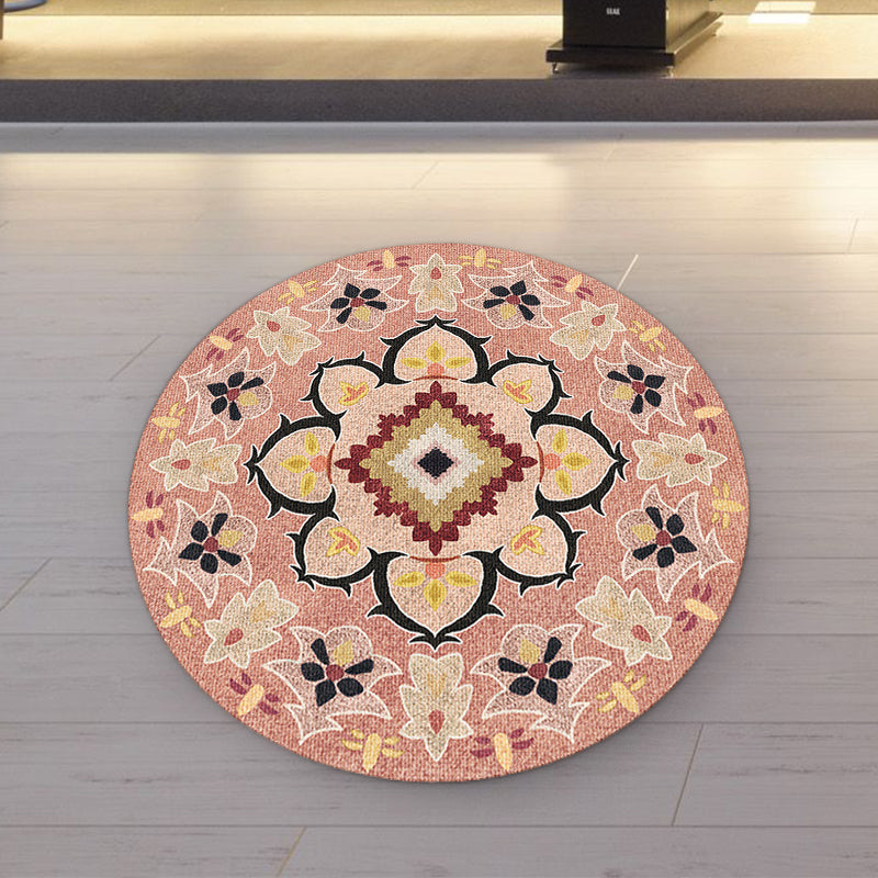 BowLift | Pink Americana Rug Synthetic Tribal Rug Non-Slip Backing Rug for Living Space
