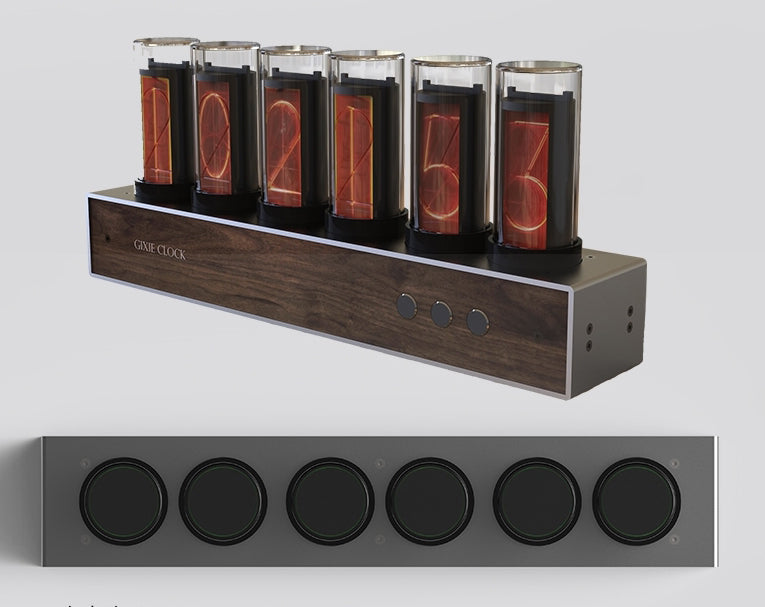 BowLift | DIY Solid Wood Glow Tube 6-Bit Digital Clock with 7 Modes, Magnetic Design, Adjustable Color and Precise Timing, The Best Handmade Gift for Him or Her