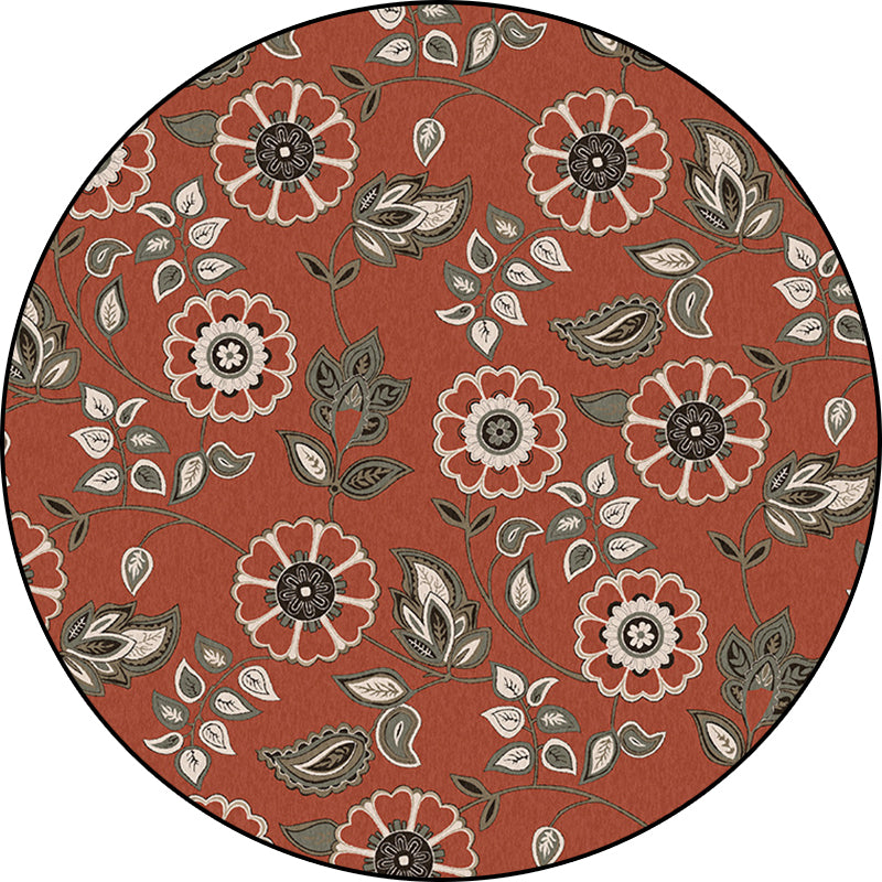 BowLift | Griess Vintage Carpet Polyester Flower and Leaf Pattern Carpet Washable Non-Slip Underlay Carpet for Living Room