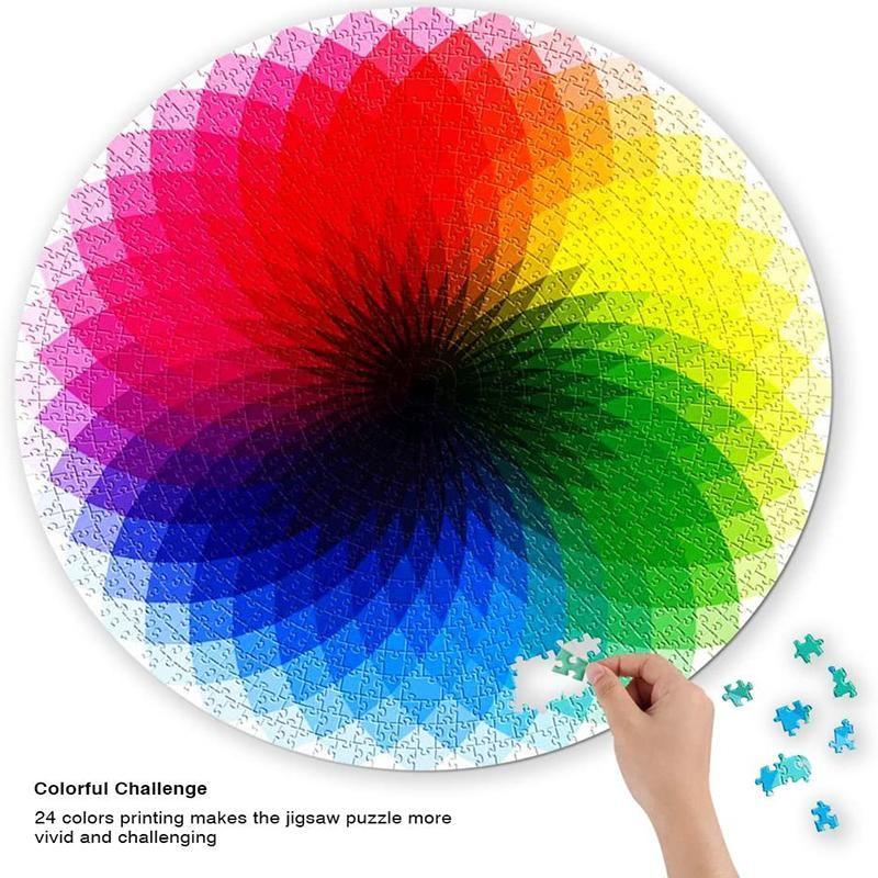 BowLift | Gradient Colorful Rainbow Round Puzzles
