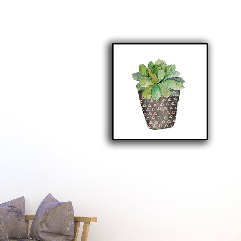 BowLift | Tropical Wall Art Print Pastel Color Bonsai Painting Canvas for Living Room, Textured